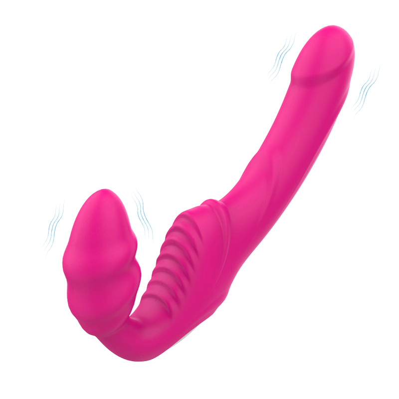 Strapless strap-on vibrator