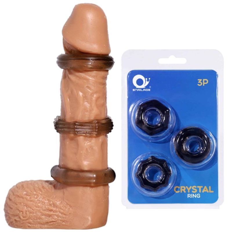 3 Pack Crystal Cock Ring Set