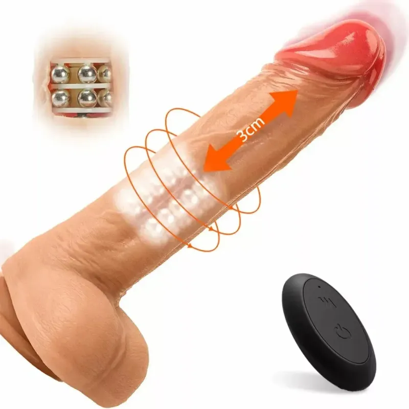 Fantasy Heating Thrusting Rotating Vibrating 360°Dildo