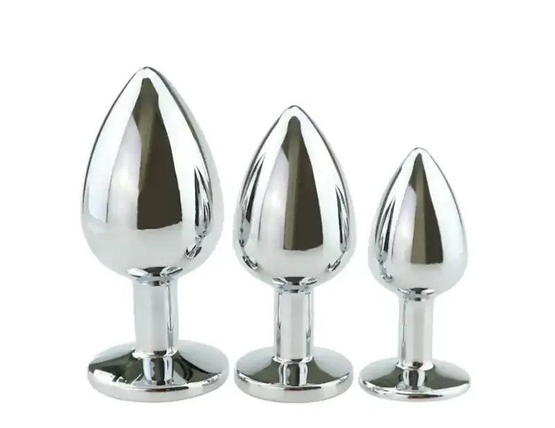 Smooth Steel Anal Butt Plug (Large Size)