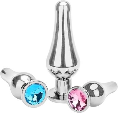 Royal Silver Butt Plug Set
