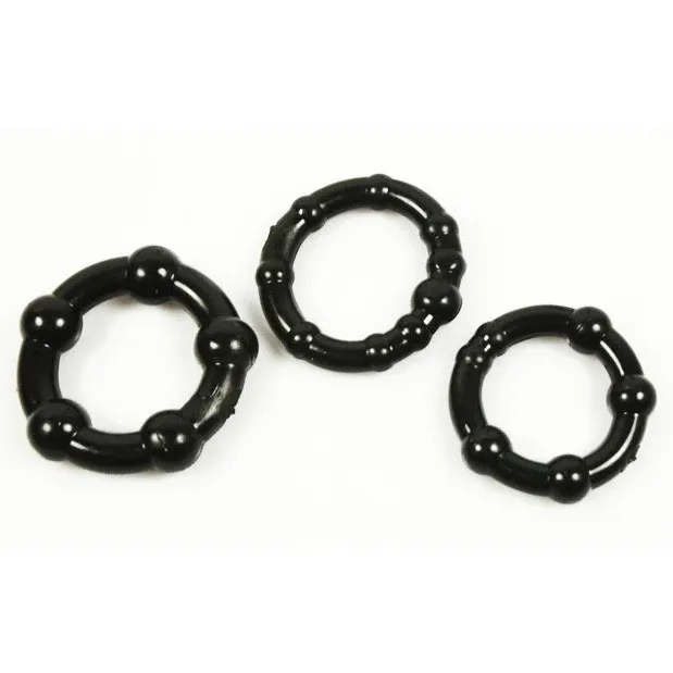 Stay Hard Beaded Stamina Cock Ring Set Stay Hard Beaded Stamina Cock Ring Set