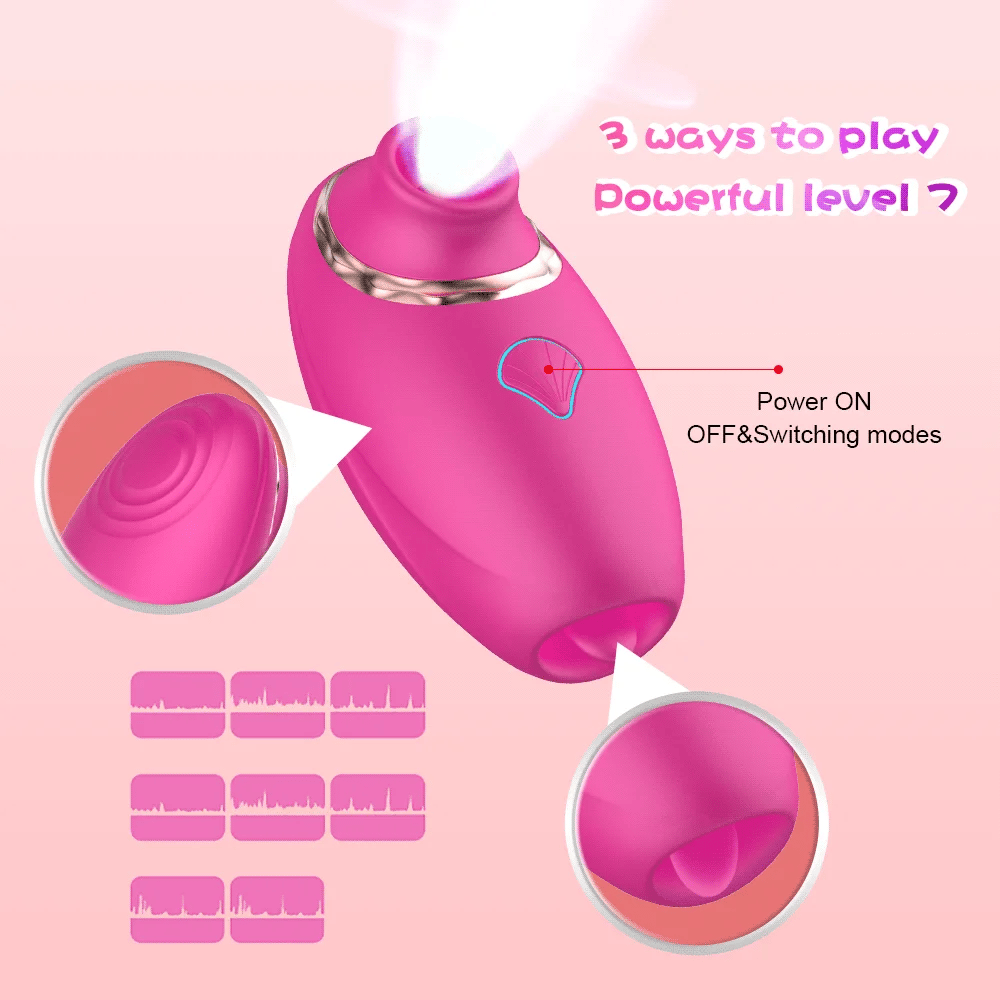 Blooming Pleasure Sucking Licking Vibrator