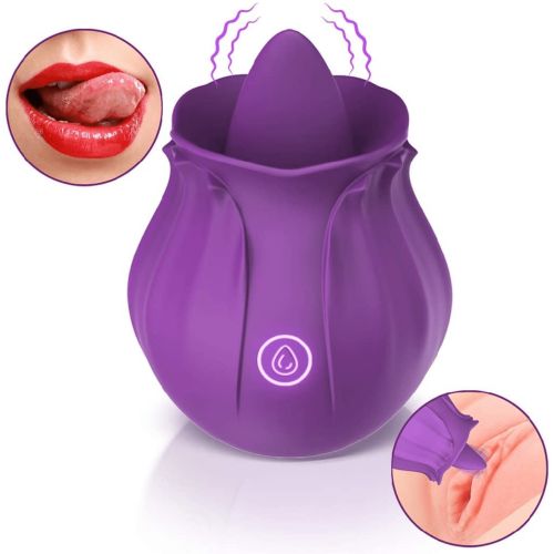 Luxury Adult Rose Tongue Vibrator-Royal Purlpe Luxury Adult Rose Tongue Vibrator-Royal Purlpe