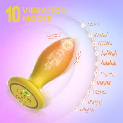 Adult Luxury Sunset Vibrating Anal Satisfier + Remote Control