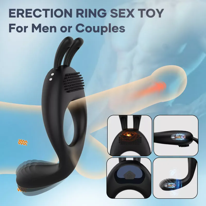 Pleasure Rise  App Controlled Rabbit Cock Ring