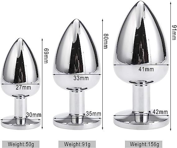 Smooth Steel Butt Plug Set - Premium Luxury
