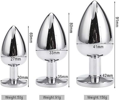 Smooth Steel Butt Plug Set - Premium Luxury