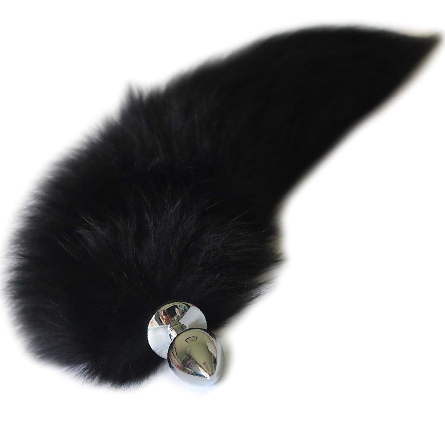 Fox Tail Anal Butt Plug - Black