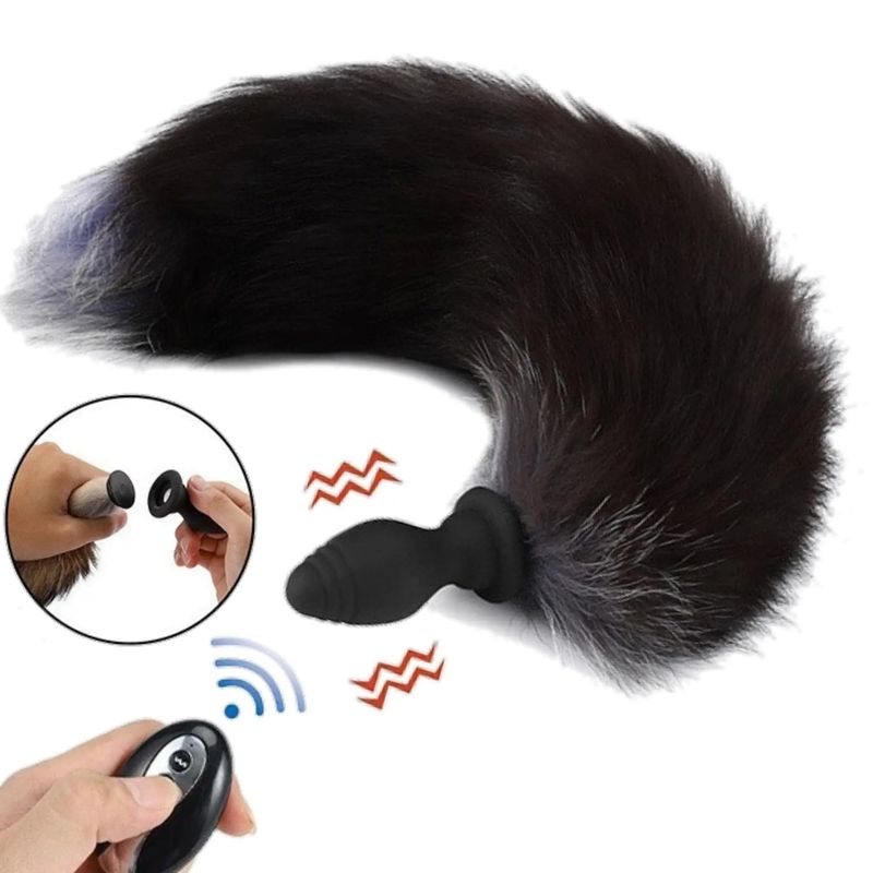 BUZZZ Vibrating Fox Tail With Remote Control