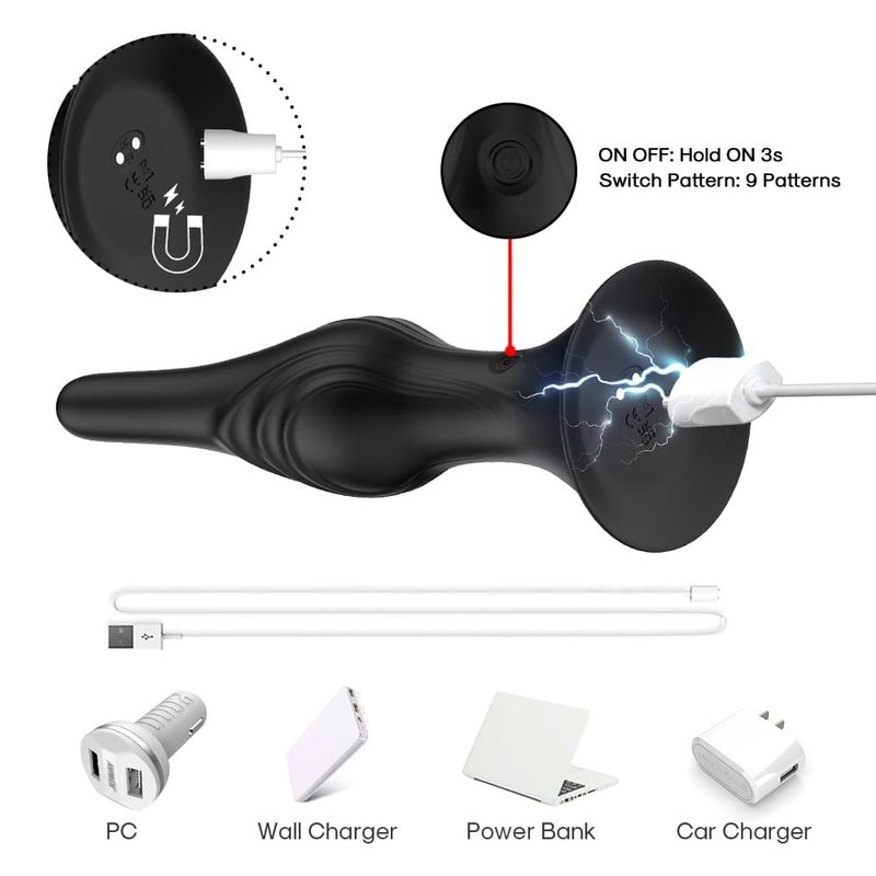 PROSKY Smooth Vibrating Anal Plug (Remote Controlled)