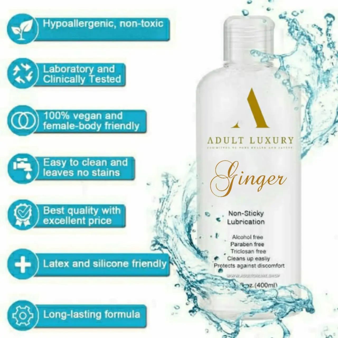 Adult Luxury Ginger Water-based Lubrication