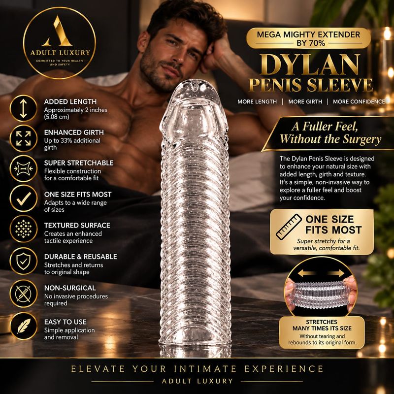 Mega Mighty Extender by 70% – Premium Textured Enhancement Sleeve | Adult Luxury