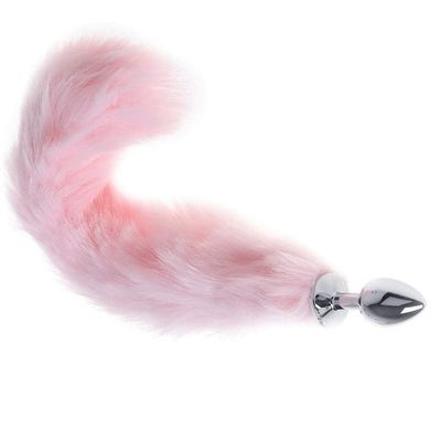 Fox Tail Anal Butt Plug - Pink