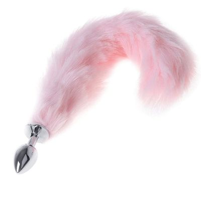 Fox Tail Anal Butt Plug - Pink