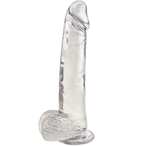 Smooth Transparent Clear Dildo 22.5cm