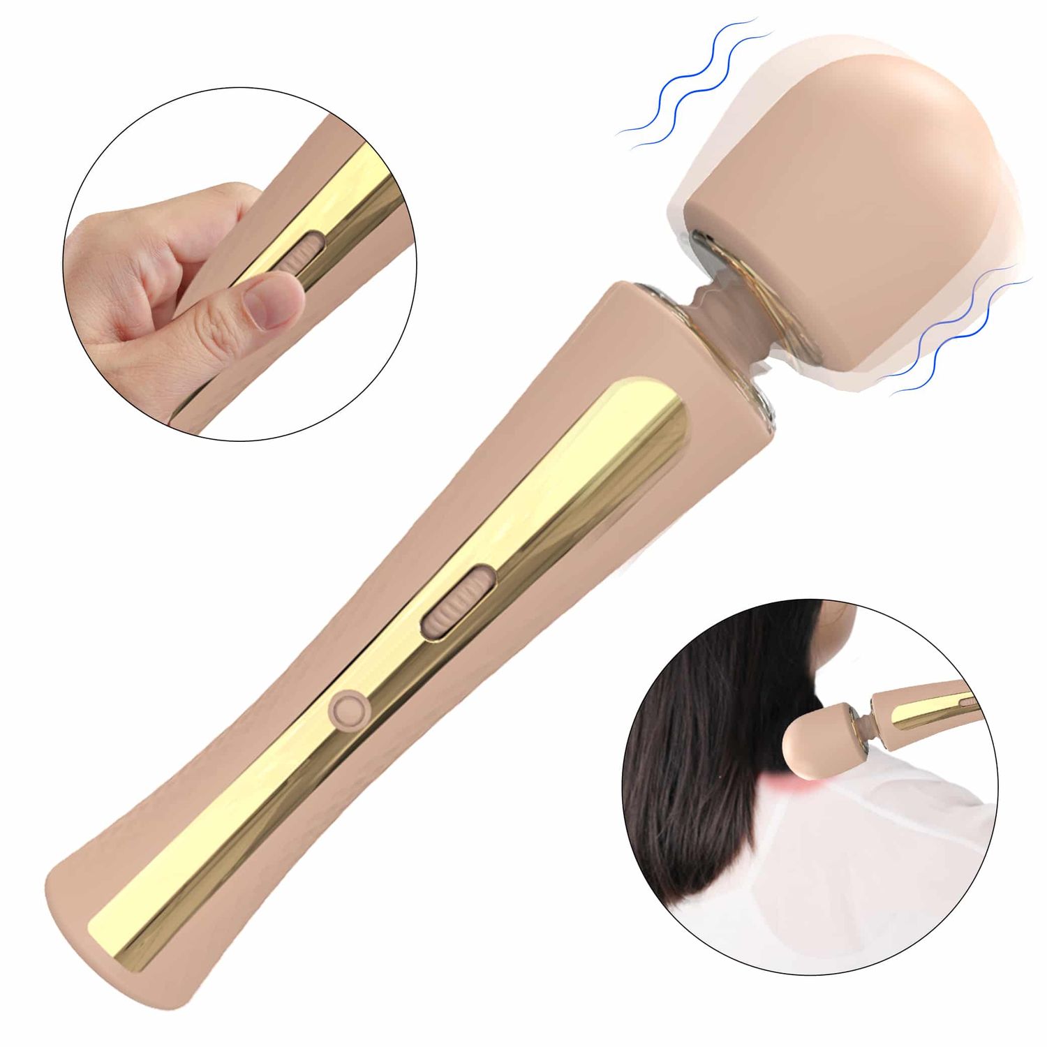 SLOANA Exclusive Wand Massager - Gold