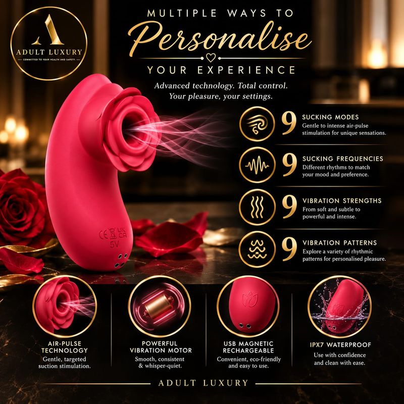 Adult Luxury ♥️ Multifunctional Bio Air Rose Vibrator