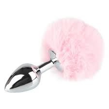 Pom Pom Pink Metal Anal Plug