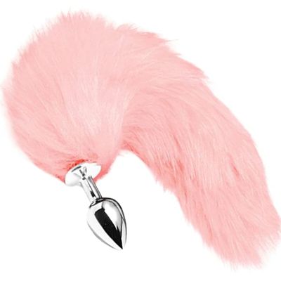 Fox Tail Anal Butt Plug - Light Pink Fox Tail Anal Butt Plug - Light Pink