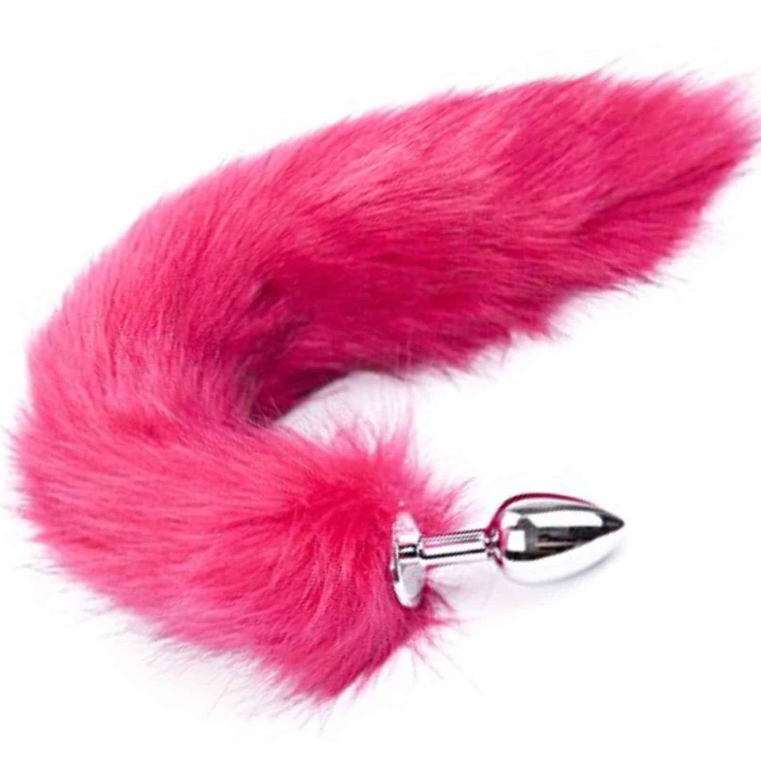 Fox Tail Anal Butt Plug - Bright Pink Fox Tail Anal Butt Plug - Bright Pink
