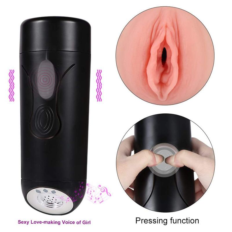 Adult Luxury Suction Vibrating Voice Mastrubator