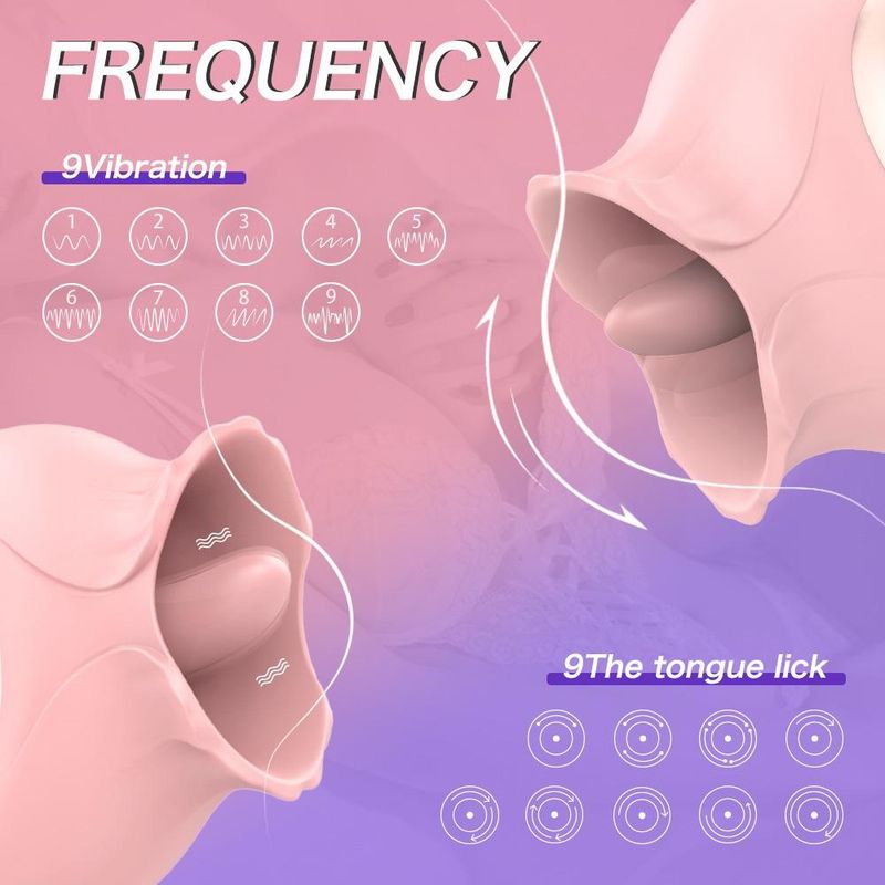 French Kiss Licking Rose Premium Vibrator