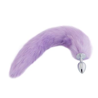 Fox Tail Anal Butt Plug - Purple