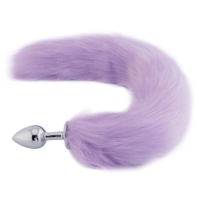 Fox Tail Anal Butt Plug - Purple