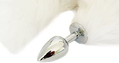 Fox Tail Anal Butt Plug - White