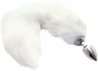 Fox Tail Anal Butt Plug - White Fox Tail Anal Butt Plug - White