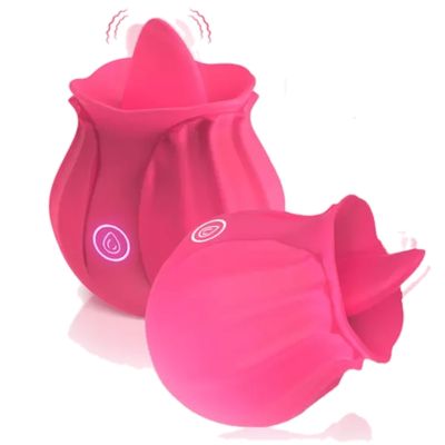 Luxury ♥️ Rose Tongue Vibrator - Bright Pink