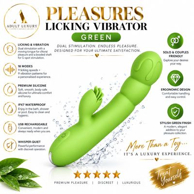 Pleasures Licking Vibrator - Green