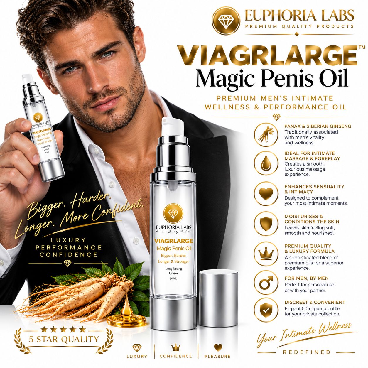 VIAGRLARGE Magic Penis Oil | Ginseng Penis Oil | Adult Luxury VIAGRLARGE Magic Penis Oil | Ginseng Penis Oil | Adult Luxury