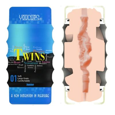 Youcups Twins Double Sided Air Suction Masturbation Cup