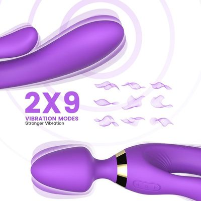 3 in 1 Magic Curve Double Wand Vibrator