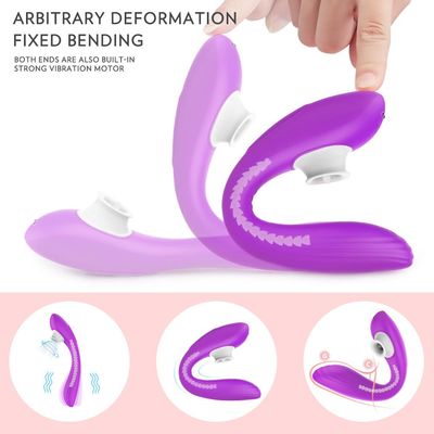 Instinct® Tongue Bendable Sucking Vibrator - Purple