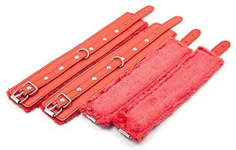 The Red X Ankle Wrist Bondage Cuff Set