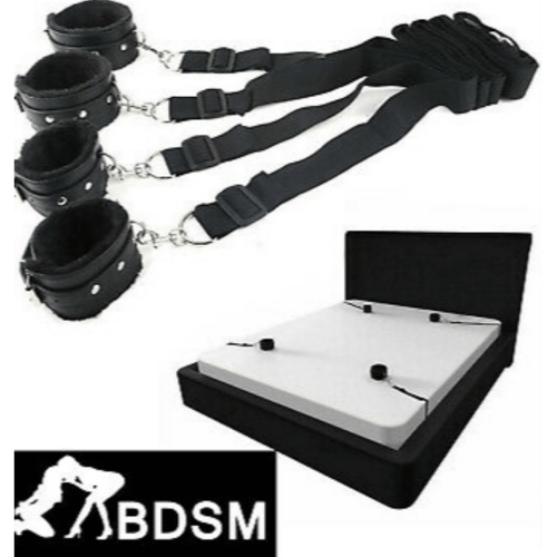 Under Bed Restraints With Padded Leather Cuffs