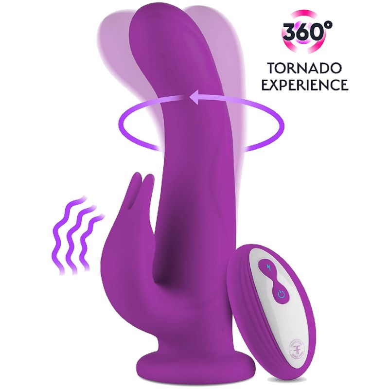 Dual Rabbit 360 Dildo Vibrator