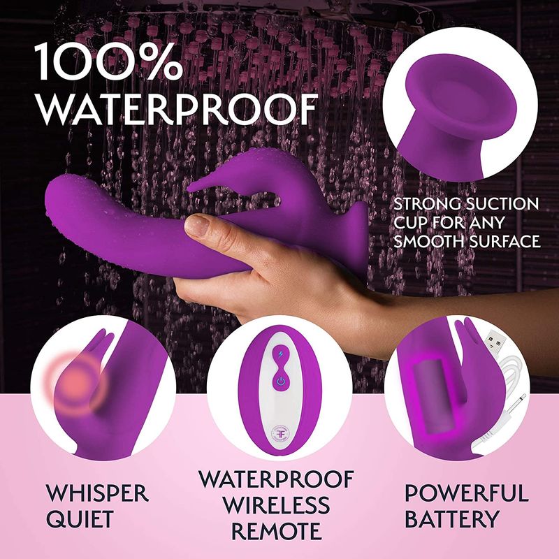 Dual Rabbit 360° Dildo Vibrator