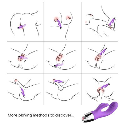 The Goddess ® Purple Luxury G-Spot and Clitoris Vibrator Stimulator Rabbit