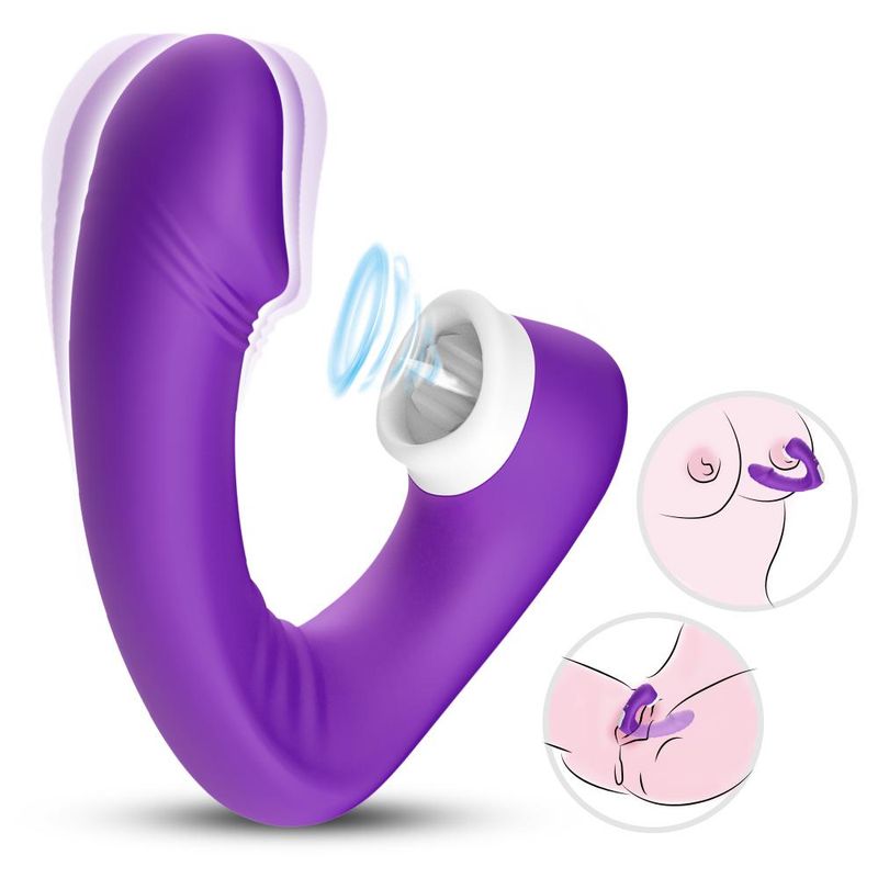 Goddess Airwaves Remote Controlled Sucking Vibrator – Purple