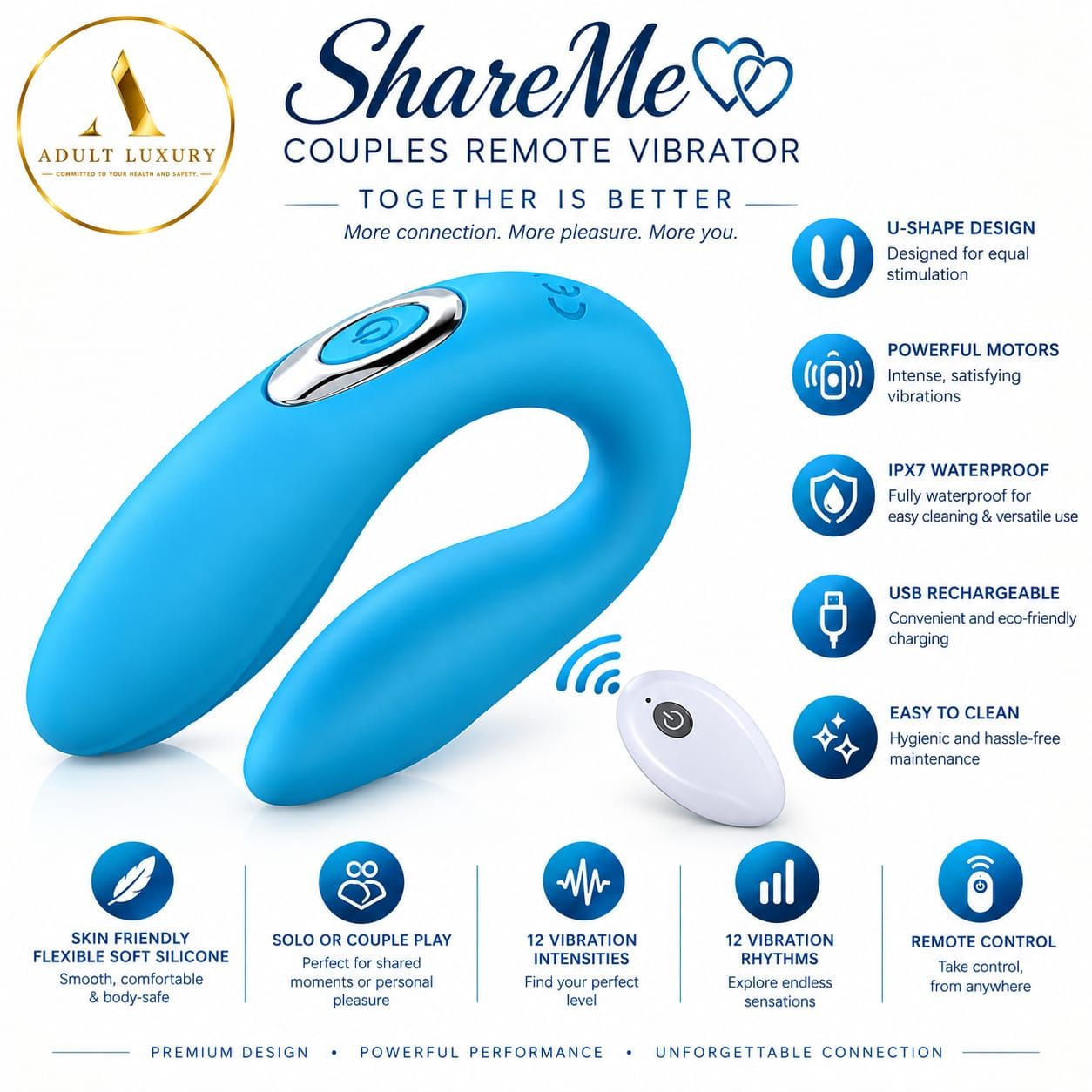 ShareMe Couples Remote Vibrator | Adult Luxury®