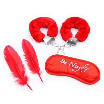 Be Naughty Red Bedroom BDSM Couples Set