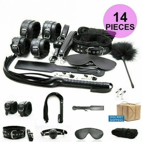 Seduce Me Black 14 Piece Bondage Set