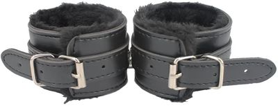 Soft Handcuffs Faux Leather - Black