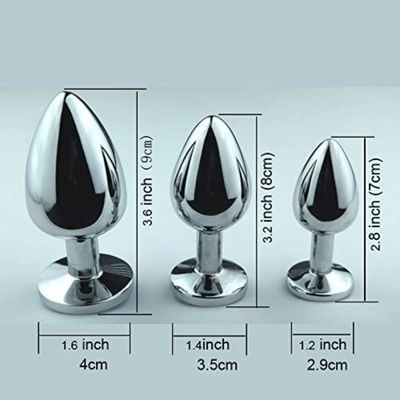 Smooth Steel Butt Plug Set