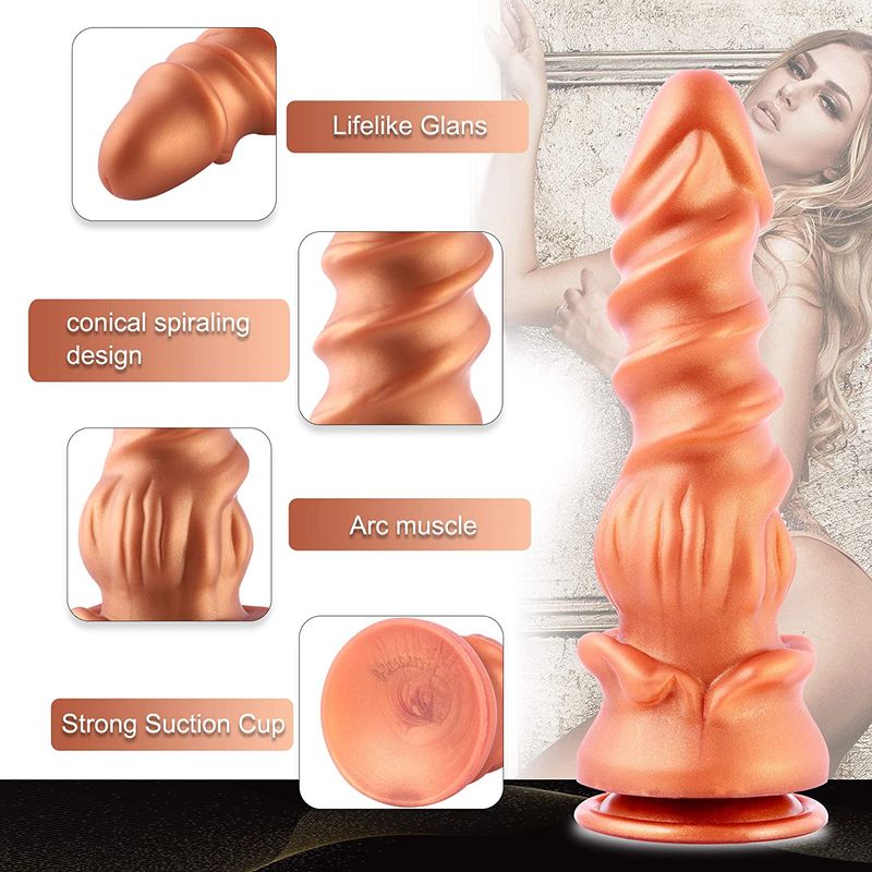 Adult Luxury Twin Towers Gold Designer Dildo