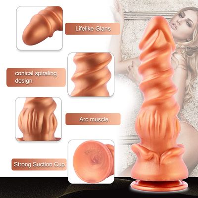 Adult Luxury Twin Towers Gold Designer Dildo